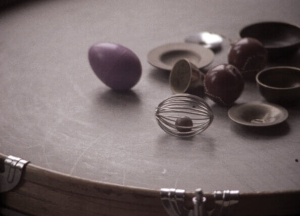 Sarah Tripp, 24 Stops, 2013, film stills, Camden Arts Centre. 16mm film transferred to HD video, performed by Nichola Scrutton, Mark Vernon and Fritz Welch; sound recording by Iain Donnelly; edited by Rob Kennedy; audio composition by Nichola Scrutton.