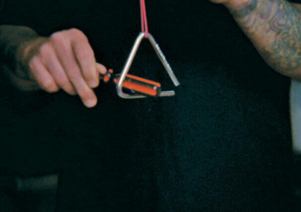 Sarah Tripp, 24 Stops, 2013, film stills, Camden Arts Centre. 16mm film transferred to HD video, performed by Nichola Scrutton, Mark Vernon and Fritz Welch; sound recording by Iain Donnelly; edited by Rob Kennedy; audio composition by Nichola Scrutton.