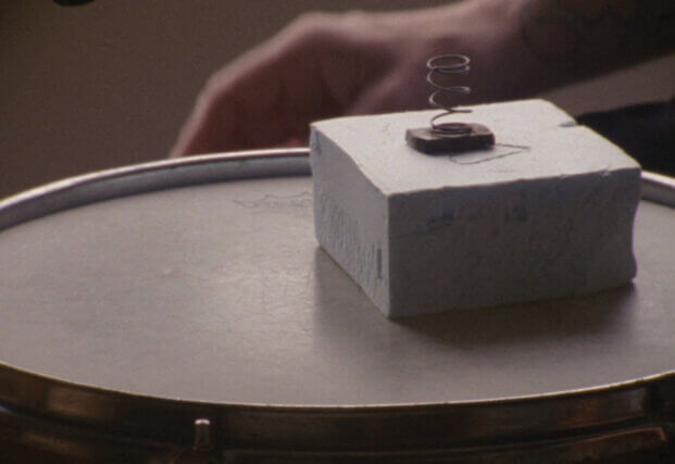 Sarah Tripp, 24 Stops, 2013, film stills, Camden Arts Centre. 16mm film transferred to HD video, performed by Nichola Scrutton, Mark Vernon and Fritz Welch; sound recording by Iain Donnelly; edited by Rob Kennedy; audio composition by Nichola Scrutton.