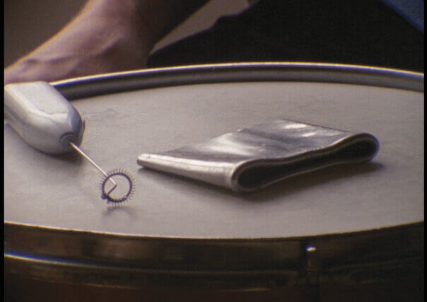 Sarah Tripp, 24 Stops, 2013, film stills, Camden Arts Centre. 16mm film transferred to HD video, performed by Nichola Scrutton, Mark Vernon and Fritz Welch; sound recording by Iain Donnelly; edited by Rob Kennedy; audio composition by Nichola Scrutton.