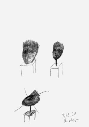 Gerhard Richter Studies for a Portrait Bust of Isa Genzken (7.12.1990) 1990. Kunstmuseum Winterthur, purchased with lottery funds from the canton of Zurich, 1997 © Gerhard Richter 2005