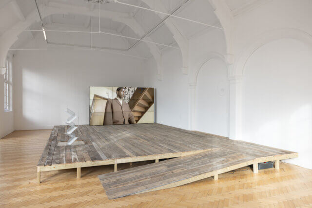 Installation view of Atiéna R. Kilfa, 'The Unhomely', at Camden Art Centre, 2023. Photography by Rob Harris. 