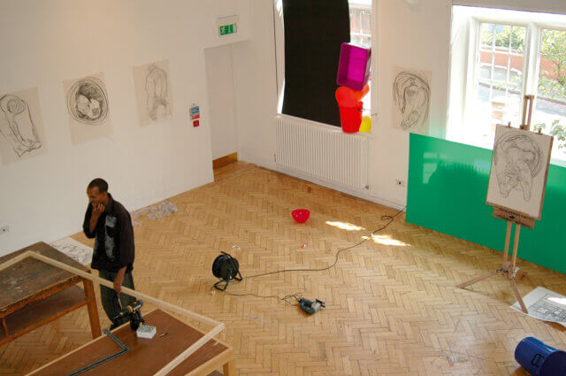 Artist’s studio, Camden Art Centre, 2005. Photo Ben Roberts.
