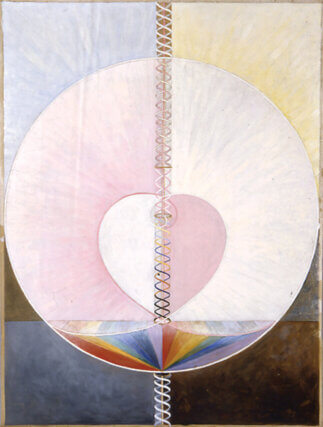 Hilma af Klint, Series UW, The Dove, Nr 1 1915. Oil on canvas, 158 x 130 cm. Copyright The Hilma af Klint Foundation, Stockholm