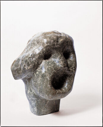 Head, 2006. Springstone,
20 × 45 × 25 cm. © The artist, the authors and Camden Arts Centre. Courtesy the artist.