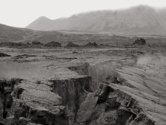 Krafla Volcano Fissure Row (Summer) 2003. 12 x 16". Courtesy of the artist.