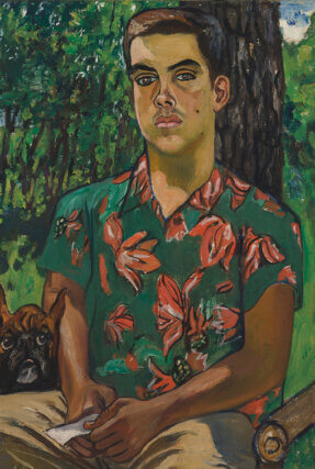 Alice Neel Richard with Dog, 1954.