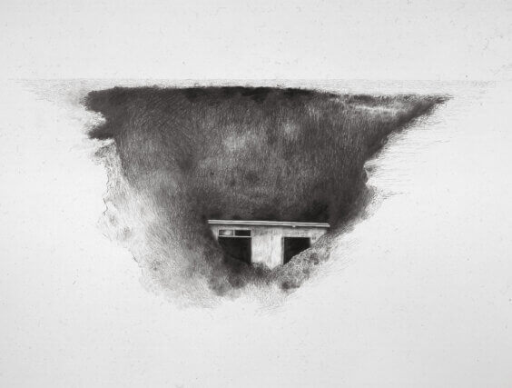 Nomadic Landmass, [Eldfell] 2005, 19 x 27". Courtesy of the artist.