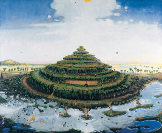 Verne Dawson, Cycle of quarter-day observances, circa 23800 b.c. Solstice Procession in the Magdalenian Era, 2001. Oil on canvas, 208 x 254cm. Private collection Copyright of the artist and courtesy Gavin Brown’s enterprise.