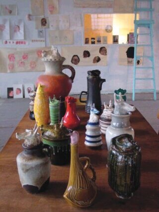 Table of Urns 2002, courtesy of Kate MacGarry, London