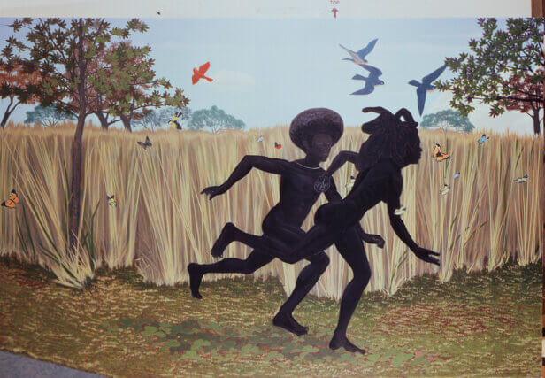 Kerry James Marshall, Vignette, 2003. Acrylic on fibreglass, 182.9 x 274.3 cm. Private collection, Miami, Florida.
