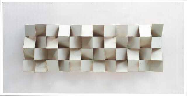 Mary Martin, Inversions, 1967. Wood and painted hardboard, 61 × 122.5 × 14 cm. Estate of Mary Martin. Courtesy Annely Juda Fine Art. © The Estates of Kenneth and Mary Martin, the author and Camden Arts Centre, 2007. Courtesy The Estates of Kenneth and Mary Martin.