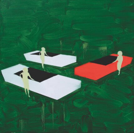 Untitled (a) 2004 / Oil on canvas / 140 ✕ 140cm ,courtesy Sadie Coles HQ, London and Foksal Gallery Foundation, Warsaw