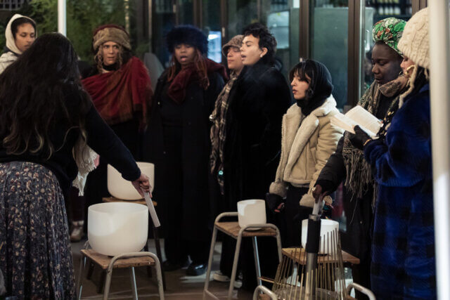 Chiron Choir performance at Camden Art Centre, 2022. Photo: Hydar Dewachi 