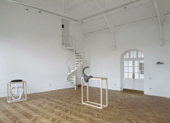 Installation view of Katie Cuddon: Spanish Lobe at Camden Art Centre, 2011. Photo: Andy Keate