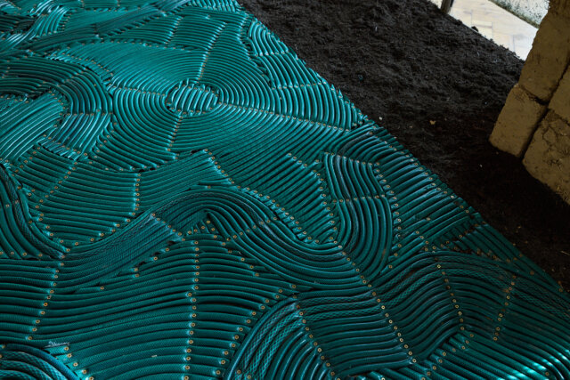 Installation views of Tamara Henderson, 'Green in the Grooves' at Camden Art Centre, 2023. Photo: Luke Walker