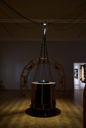 Installation views of Tamara Henderson, 'Green in the Grooves' at Camden Art Centre, 2023. Photo: Luke Walker