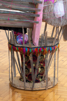 Installation view, 
'Animals to Remember Uganda'
at Camden Art Centre, 26 April/ 23 June 2024.
Courtesy the Artist and ActionSpace, London
Photo: Rob Harris