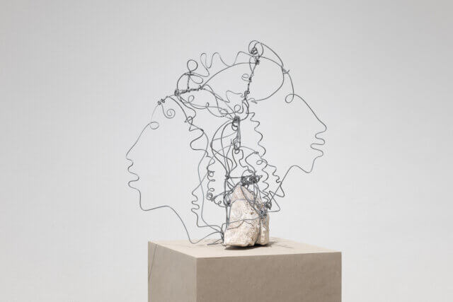 Lonnie Holley, 'Beyond the Stone Carvers,' 2023
Wires, stone
Courtesy the artist, Edel Assanti and BLUM 
Photo: Rob Harris