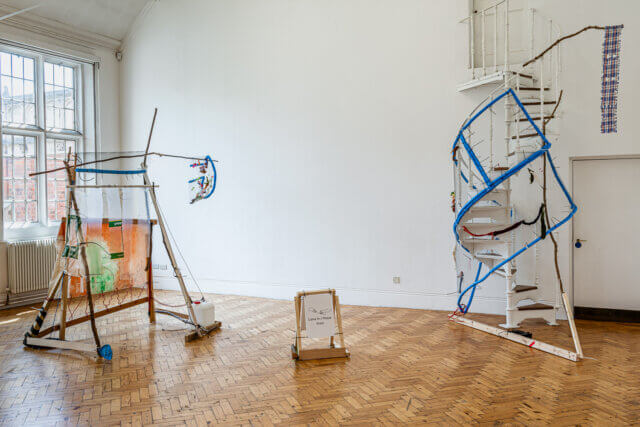 Installation view, 'Den!', at Camden Art Centre, 19 July/ 8 September 2024. Photo: Hydar Dewachi