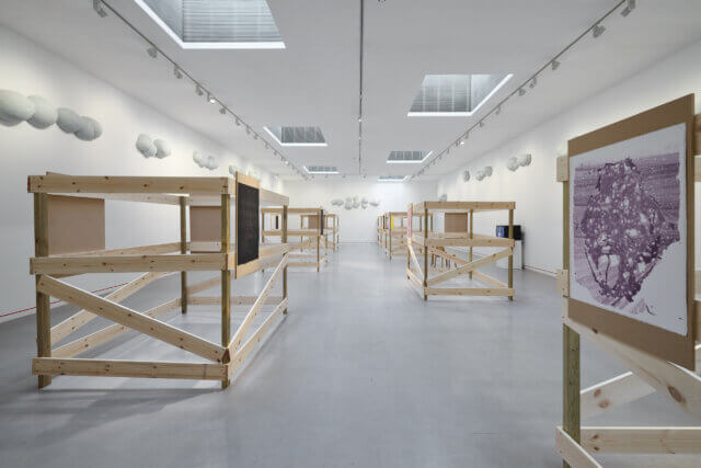 Installation views of Gregg Bordowitz, 'There: a Feeling' at Camden Art Centre, 2025. Photo: Luke Walker