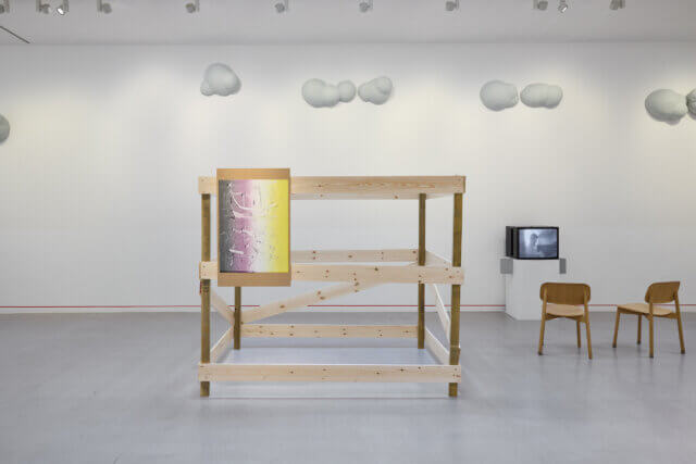 Installation views of Gregg Bordowitz, 'There: a Feeling' at Camden Art Centre, 2025. Photo: Luke Walker