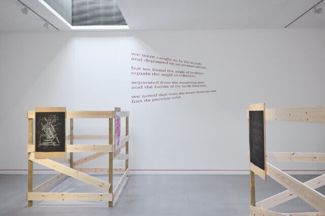 Installation views of Gregg Bordowitz, 'There: a Feeling' at Camden Art Centre, 2025. Photo: Luke Walker