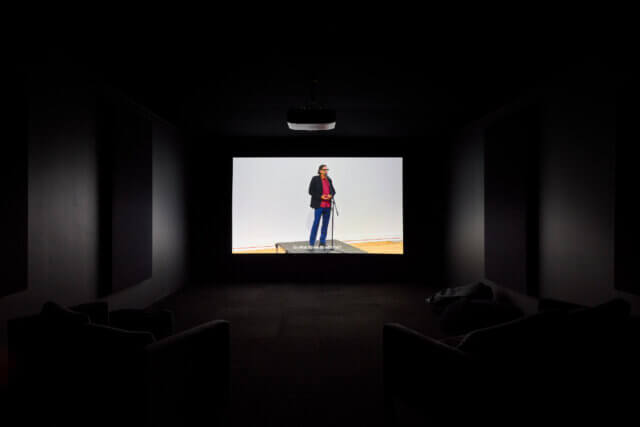 Installation views of Gregg Bordowitz, 'There: a Feeling' at Camden Art Centre, 2025. Photo: Luke Walker