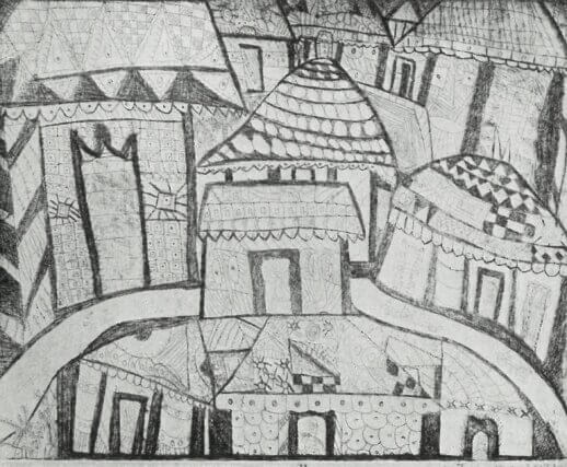 Twins Seven-Seven, 'Nameless Town in the Bush of Ghosts,' Etching, 1964