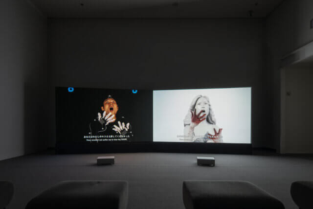 Aya Momose, 'Jokanaan', 2019, 12 min 26 sec, two channel video. Collection of Aichi Prefectural Museum of Art. Photo: ToLoLo studio/Aichi Triennale Organizing Committee
