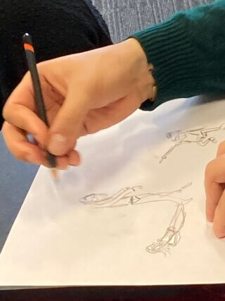 Sketch by a student of Orly Orbach